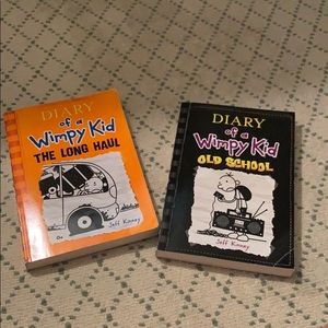 Two diary of a wimpy kid books